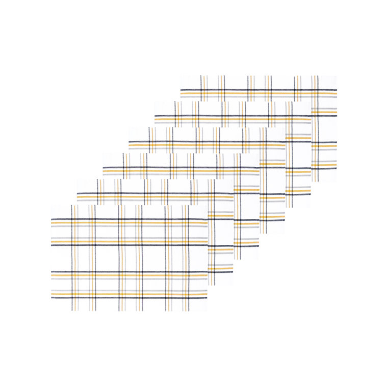 Gracie Oaks Mahadi Cotton Plaid Rectangle Placemat Wayfair